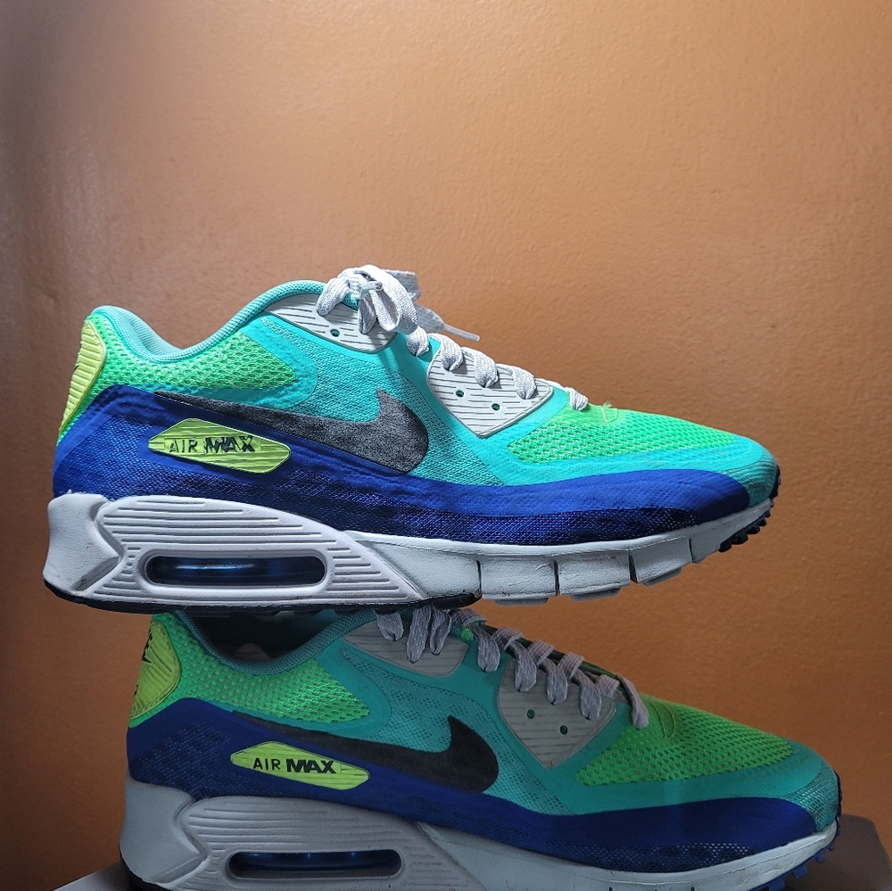 Nike Air Max Green and Blue Sneakers Rio Brazil